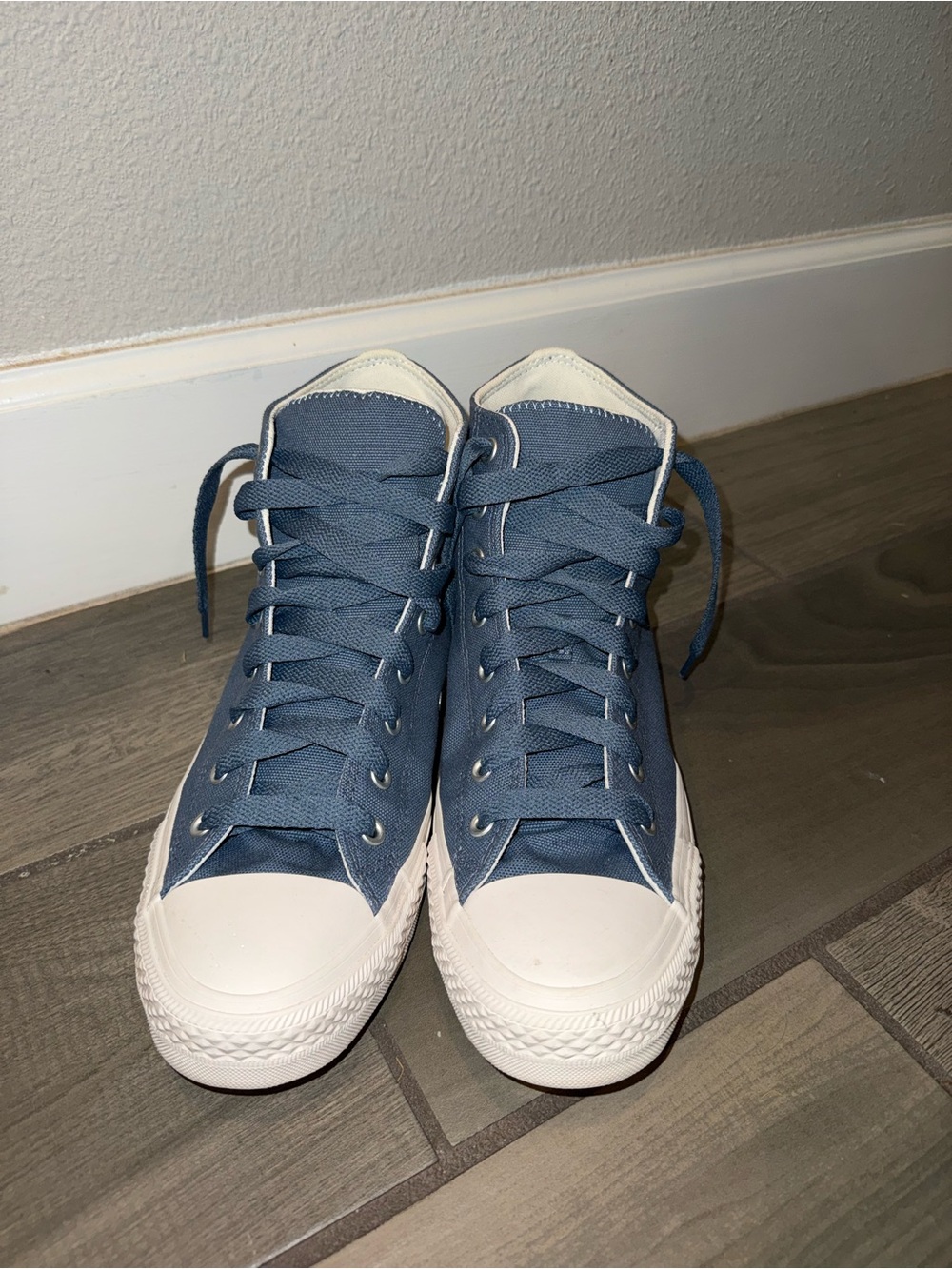 Men's High-Top Canvas Sneakers in Slate Blue